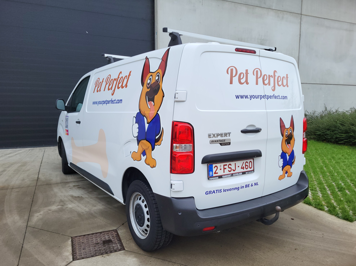 Belettering bestelwagen Pet Perfect